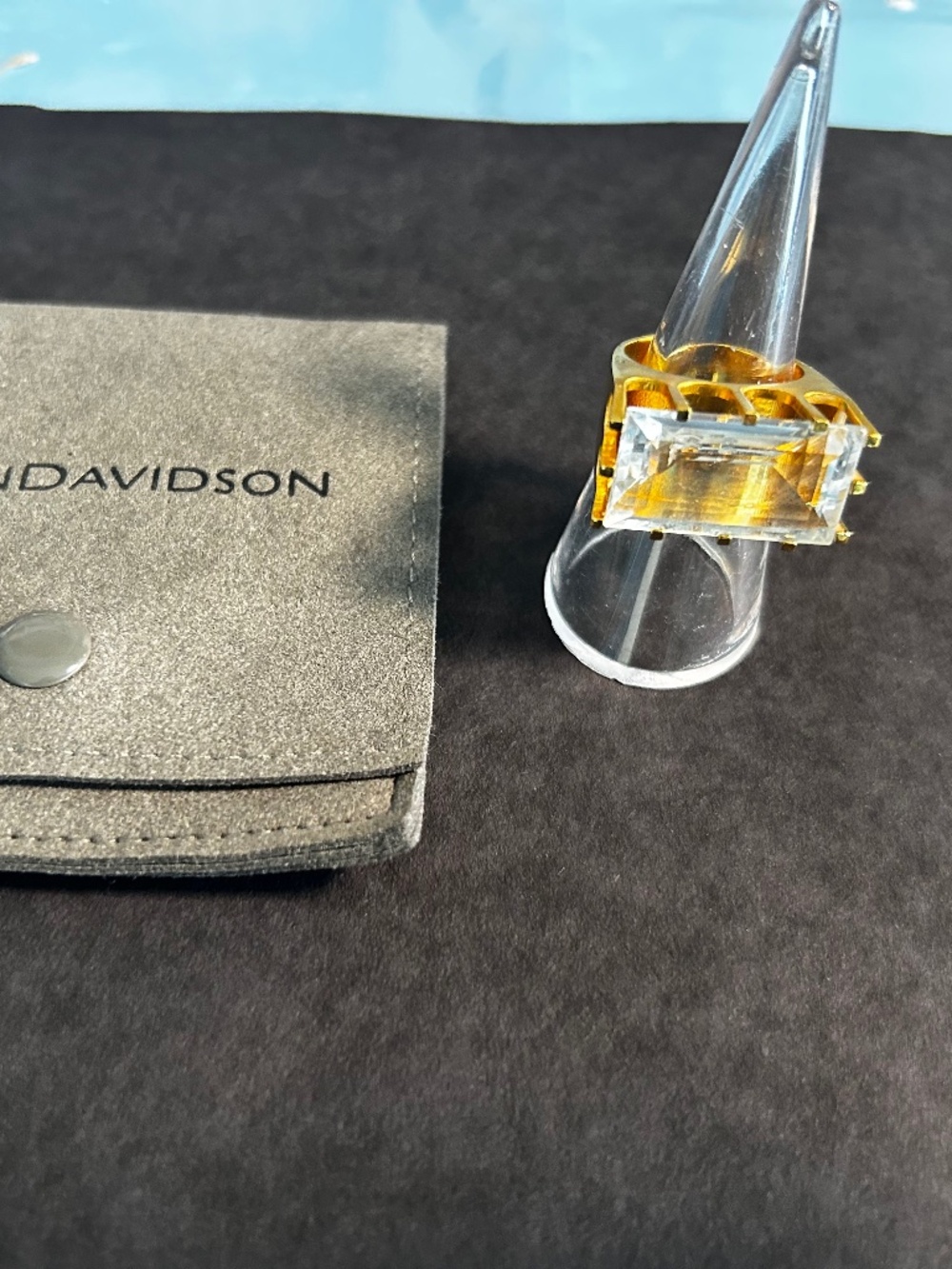 Rare Dean Davidson Crystal Quartz Castle Ring size 7